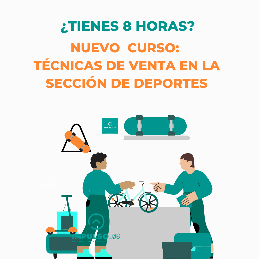 Trabajar en un comercio. Técnicas de ventas en la sección deportes.