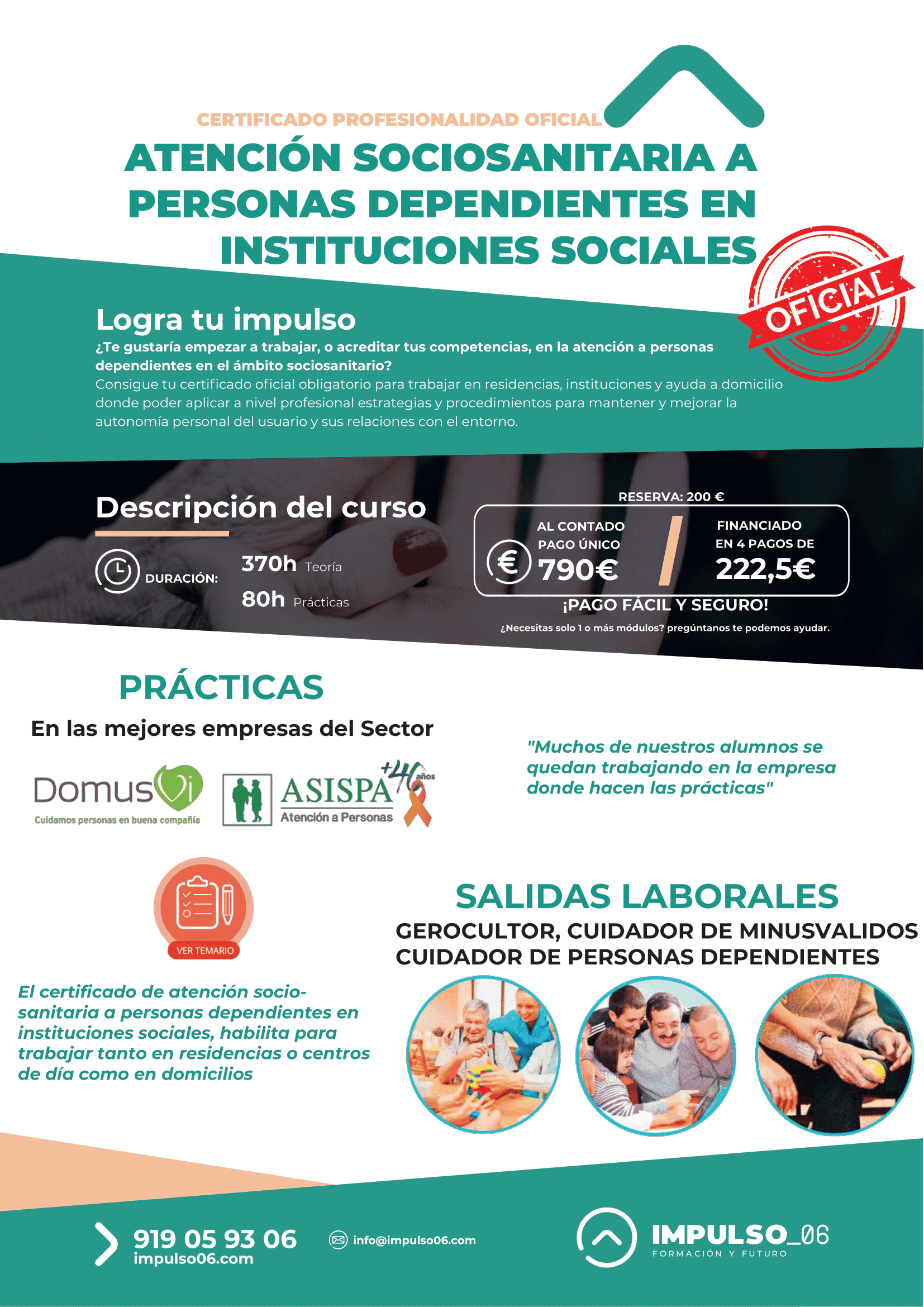 Trabajar en residencias de ancianos. Atención sociosanitaria a personas dependientes en instituciones sociales.