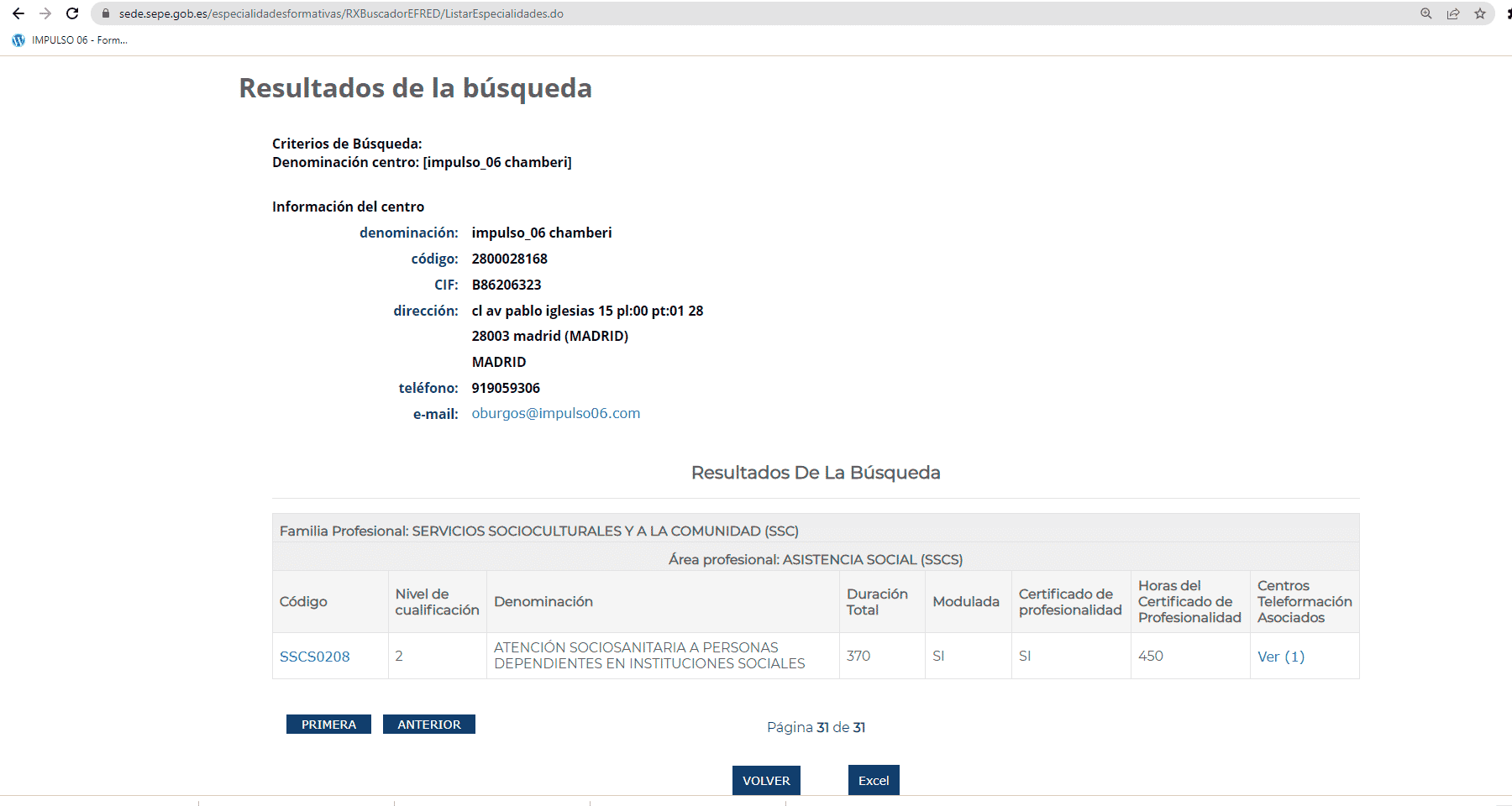 impulso06 Acreditado certificado Oficial