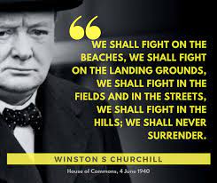 fragmento y cita del discurso We shall fight on the beaches de Winston Churchill uso de anáforas