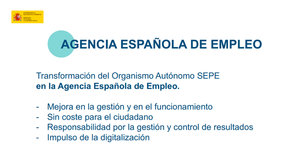 transformación sepe agencia espanola del empleo