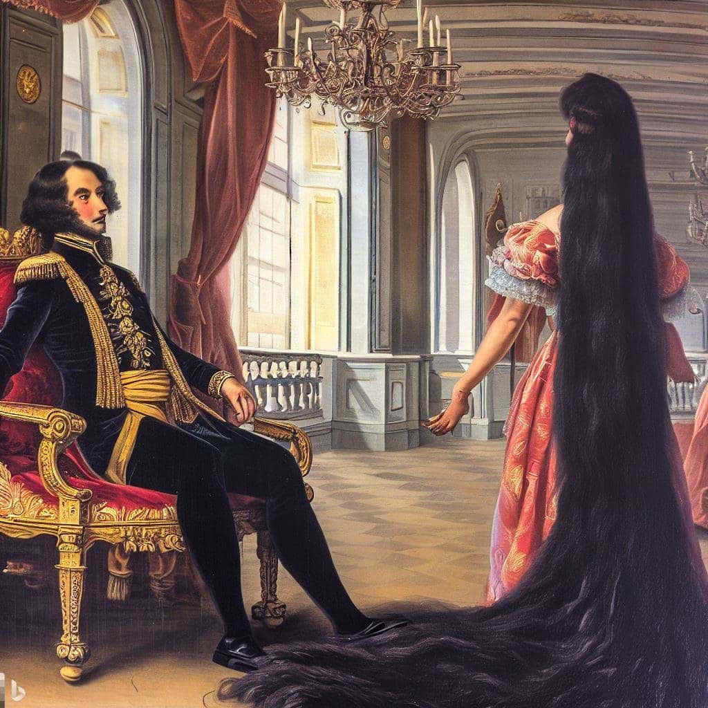 Mercedes con Carlos III en el palacio real