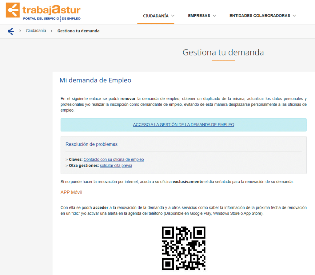 renovar demanda de empleo en asturias