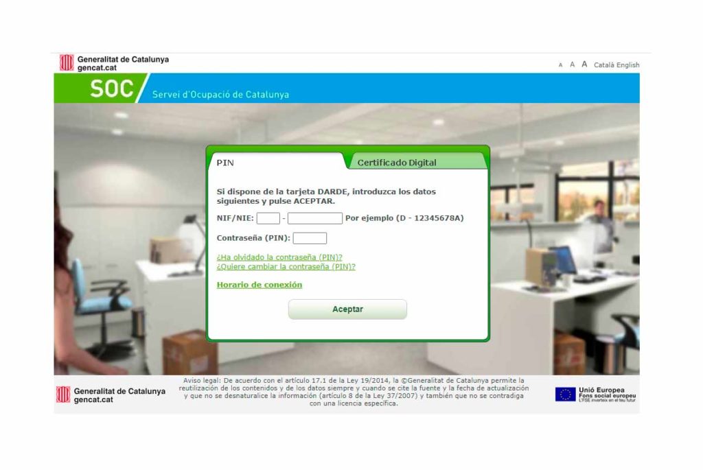 renovar demanda de empleo en catalunya cataluña
