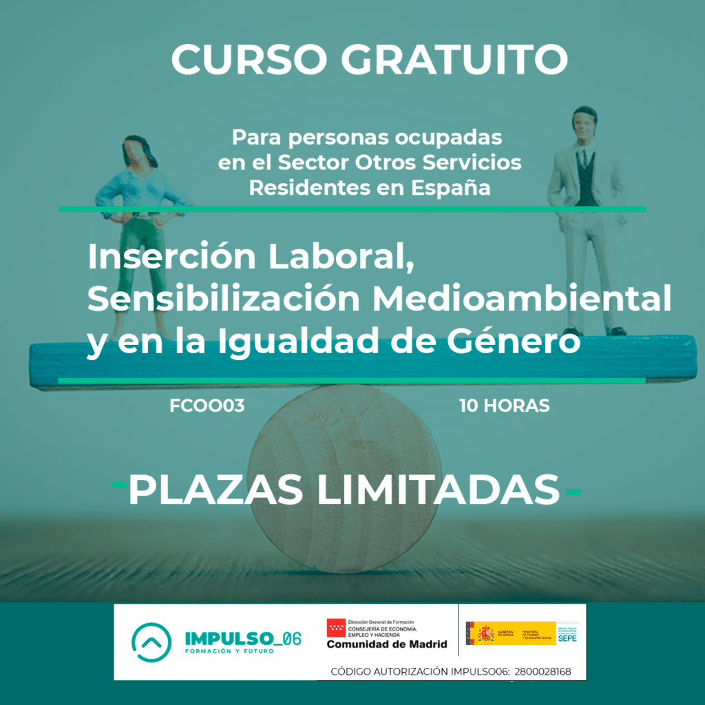 CURSO Inserción laboral, sensibilización medioambiental y en la igualdad de género