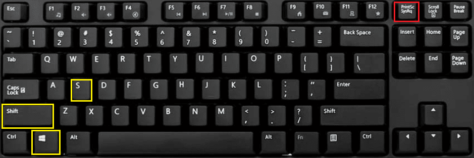 capturas de pantalla Windows + Shift + S