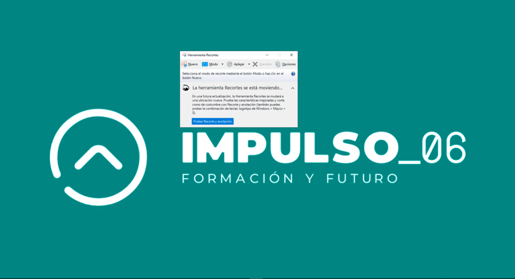 herramienta "Recortes" capturas de pantalla windows