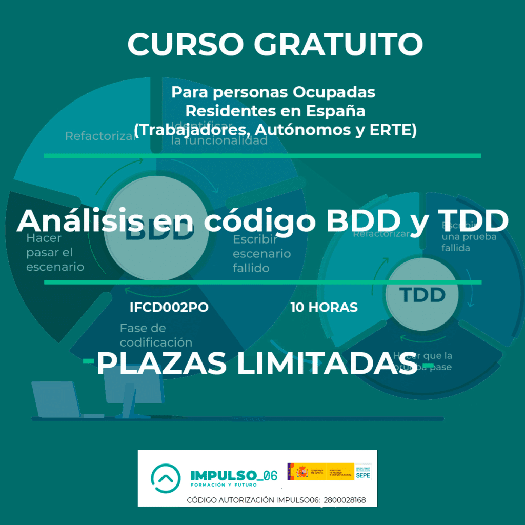 curso gratis Análisis en código BDD y TDD