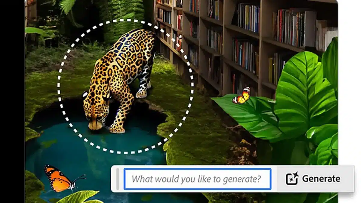 Adobe Firefly genera elementos en Photoshop online