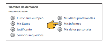 Elegir mis informes en trámites de demanda
