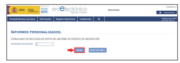 enviar solicitud de certificado de demandante de empleo