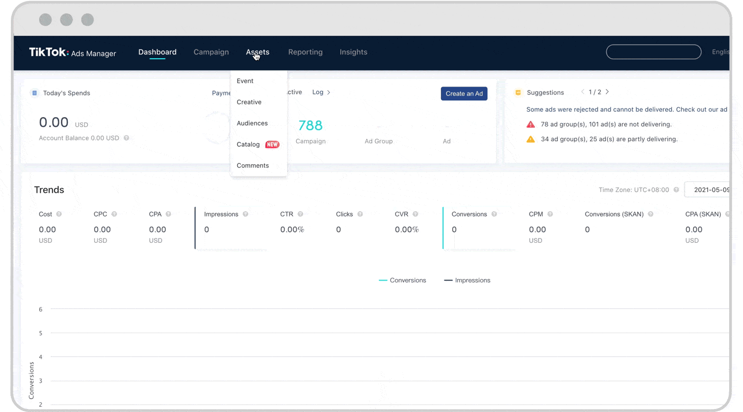 crear un catalogo para Dynamic Showcase Ads