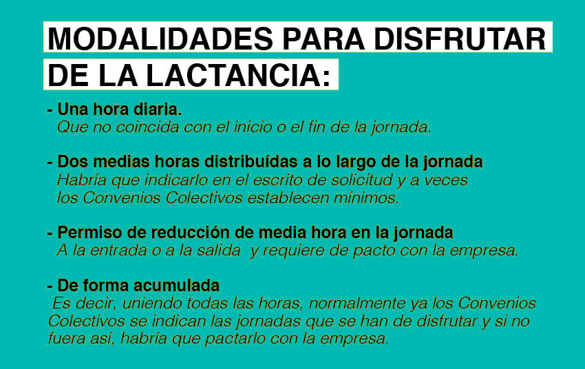 modalidades permiso por lactancia 2024