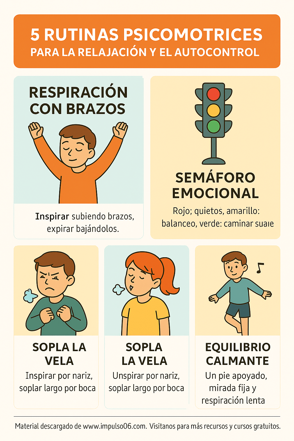 5 RUTINAS PSICOMOTRICES PARA LA RELAJACIÓN Y EL AUTOCONTROL psicomotricidad en el aula