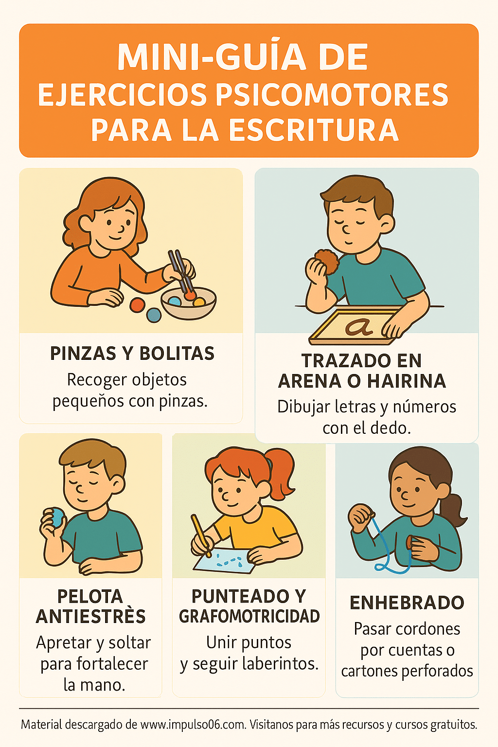 Ejercicios psicomotores para mejorar la escritura psicomotricidad en el aula