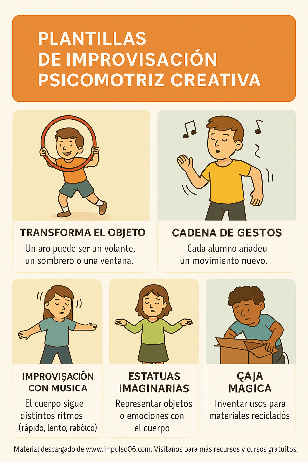 PLANTILLAS DE IMPROVISACIÓN PSICOMOTRIZ CREATIVA