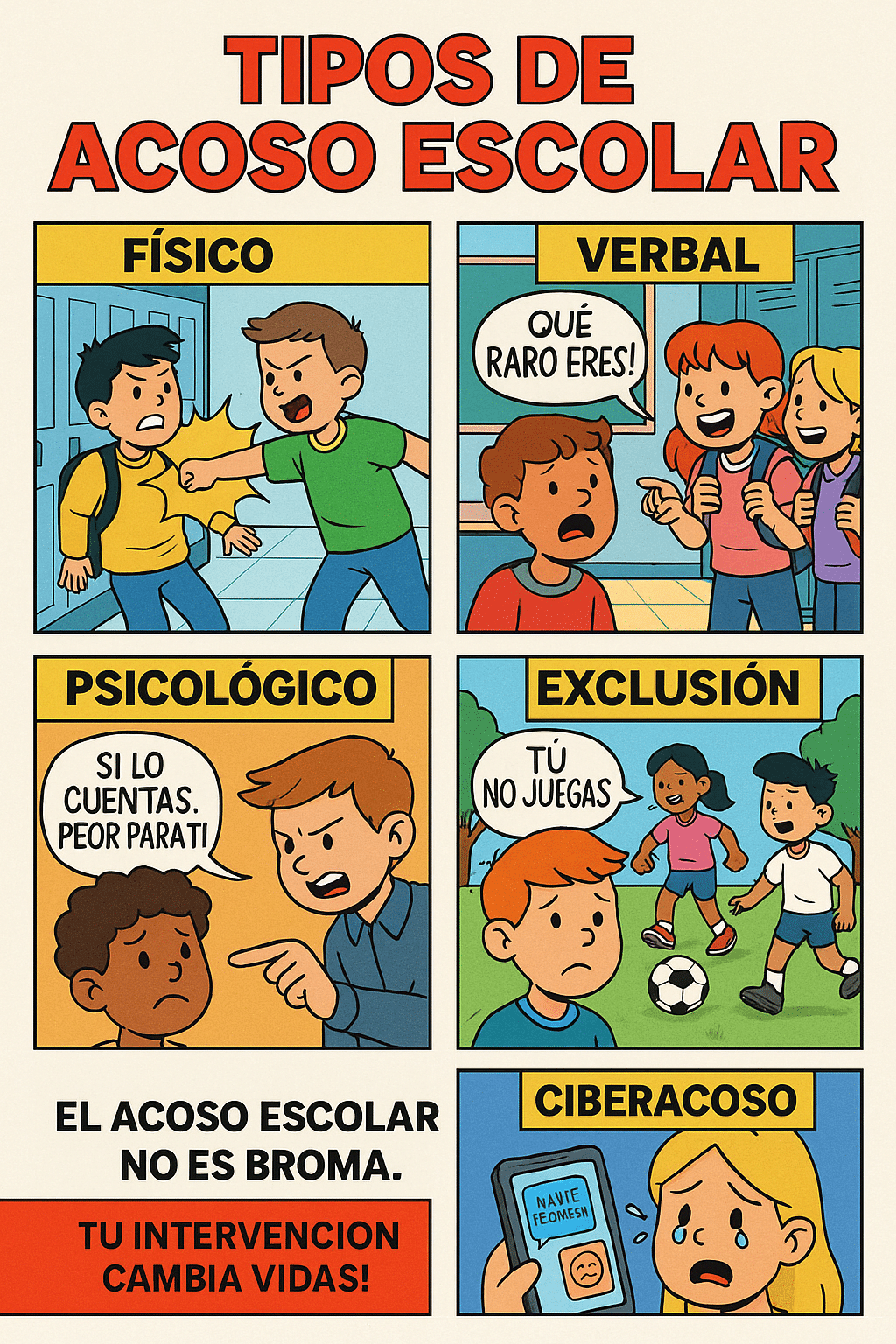 Tipos de Acoso Escolar