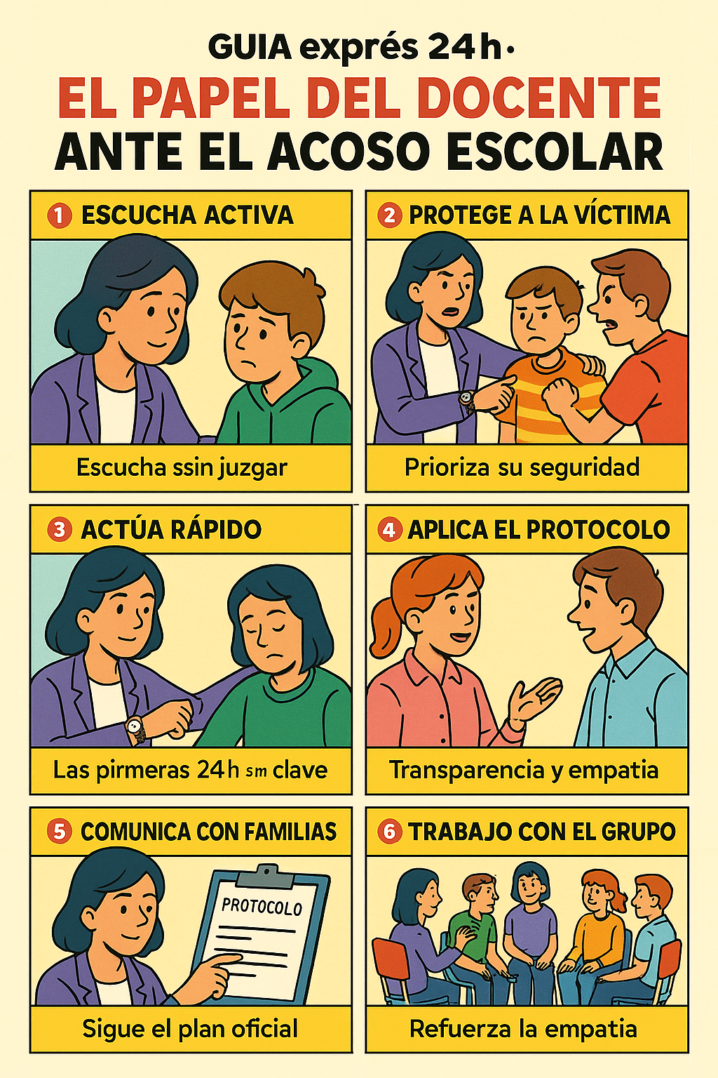 el papel del docente ante el acoso escolar