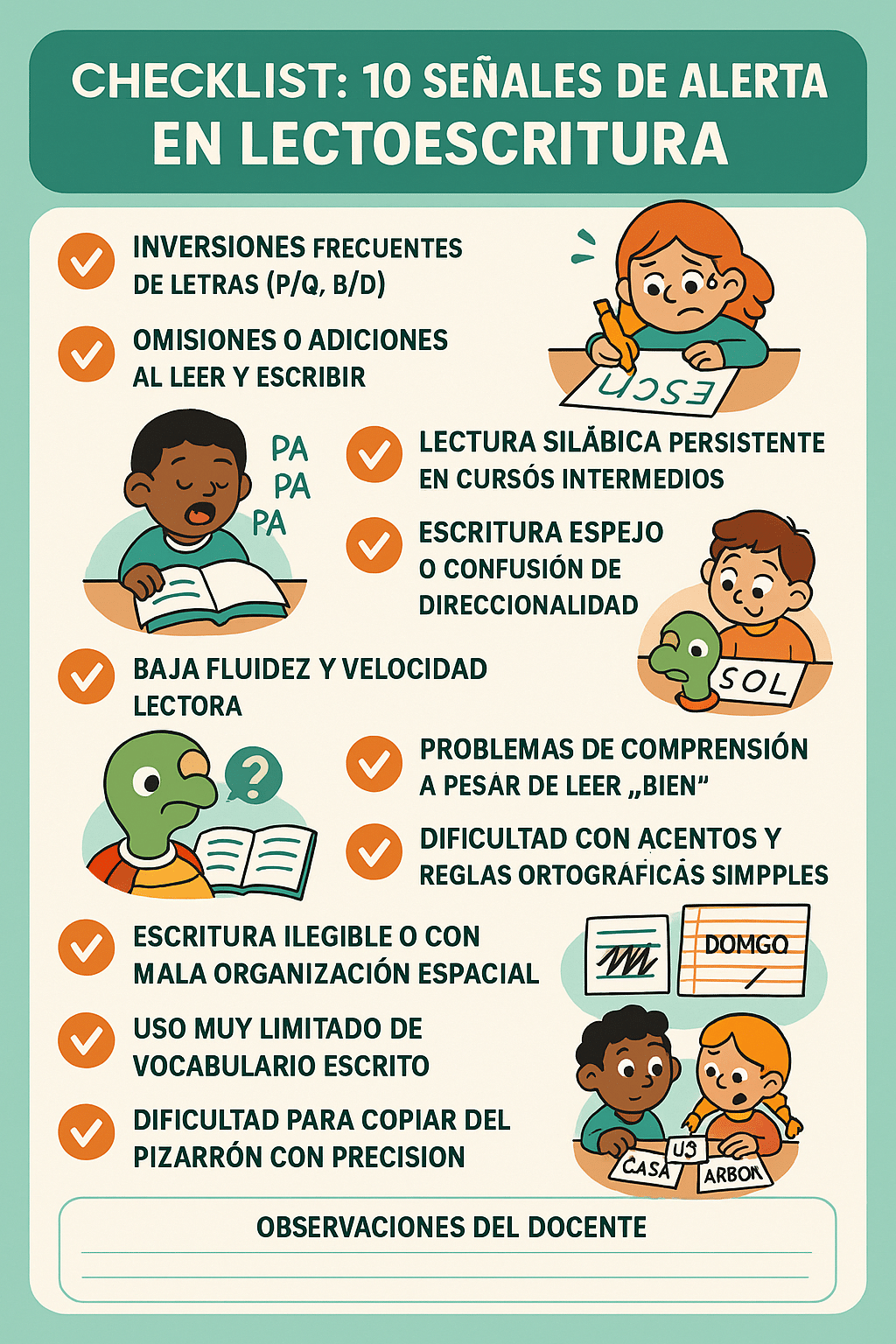 10 señales de alerta en lectoescritura dificultades del aprendizaje