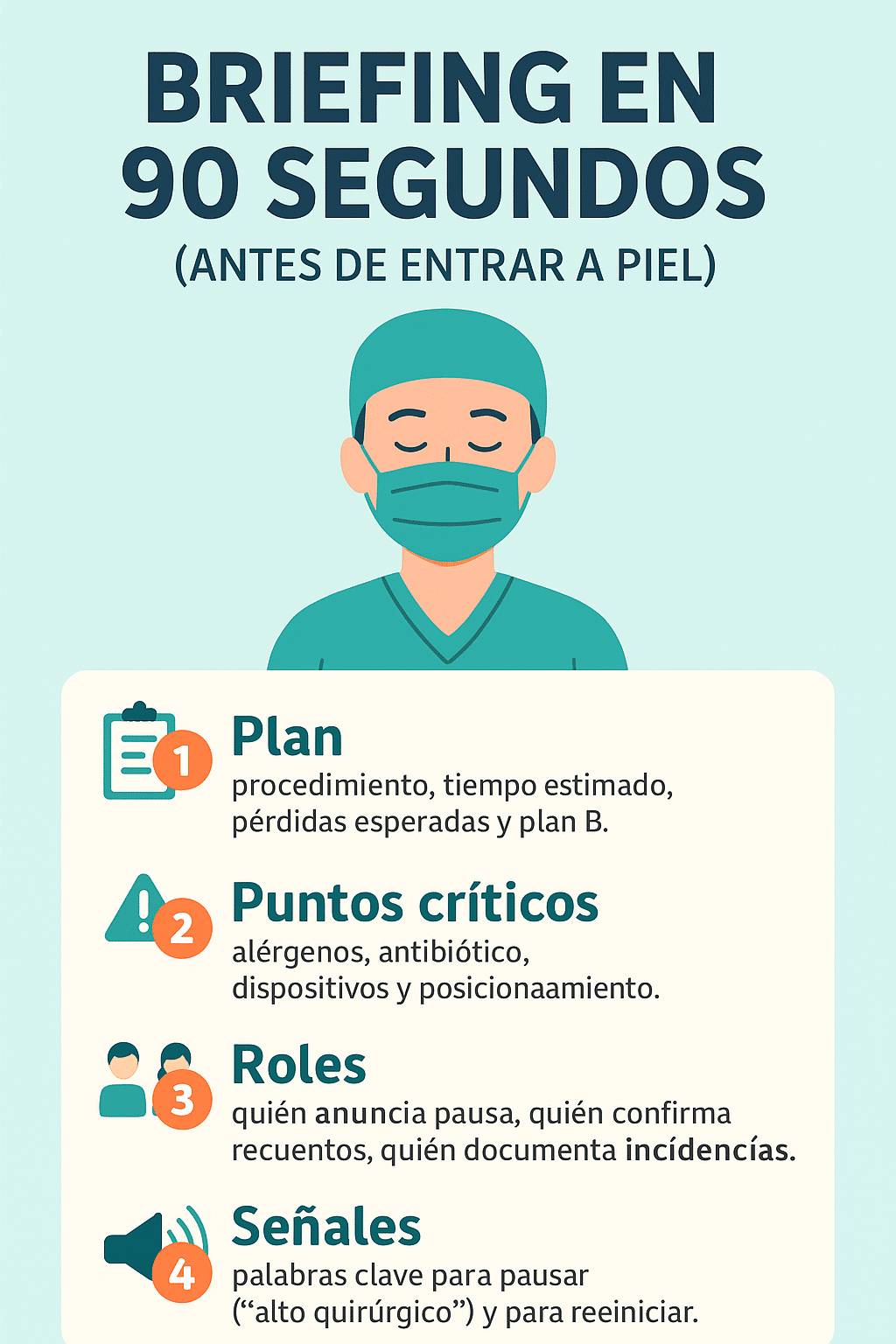 BRIEFING EN 90 SEGUNDOS quirófano