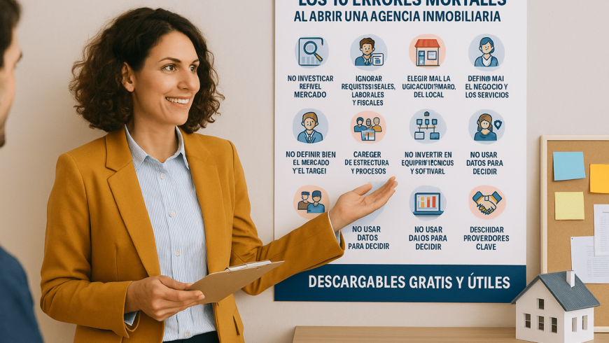 Los 10 errores mortales al abrir una agencia inmobiliaria (y cómo esquivarlos)