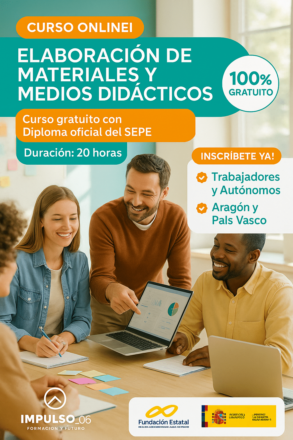 Curso gratuito Elaboración de Materiales y Medios Didácticos con diploma oficial del SEPE
