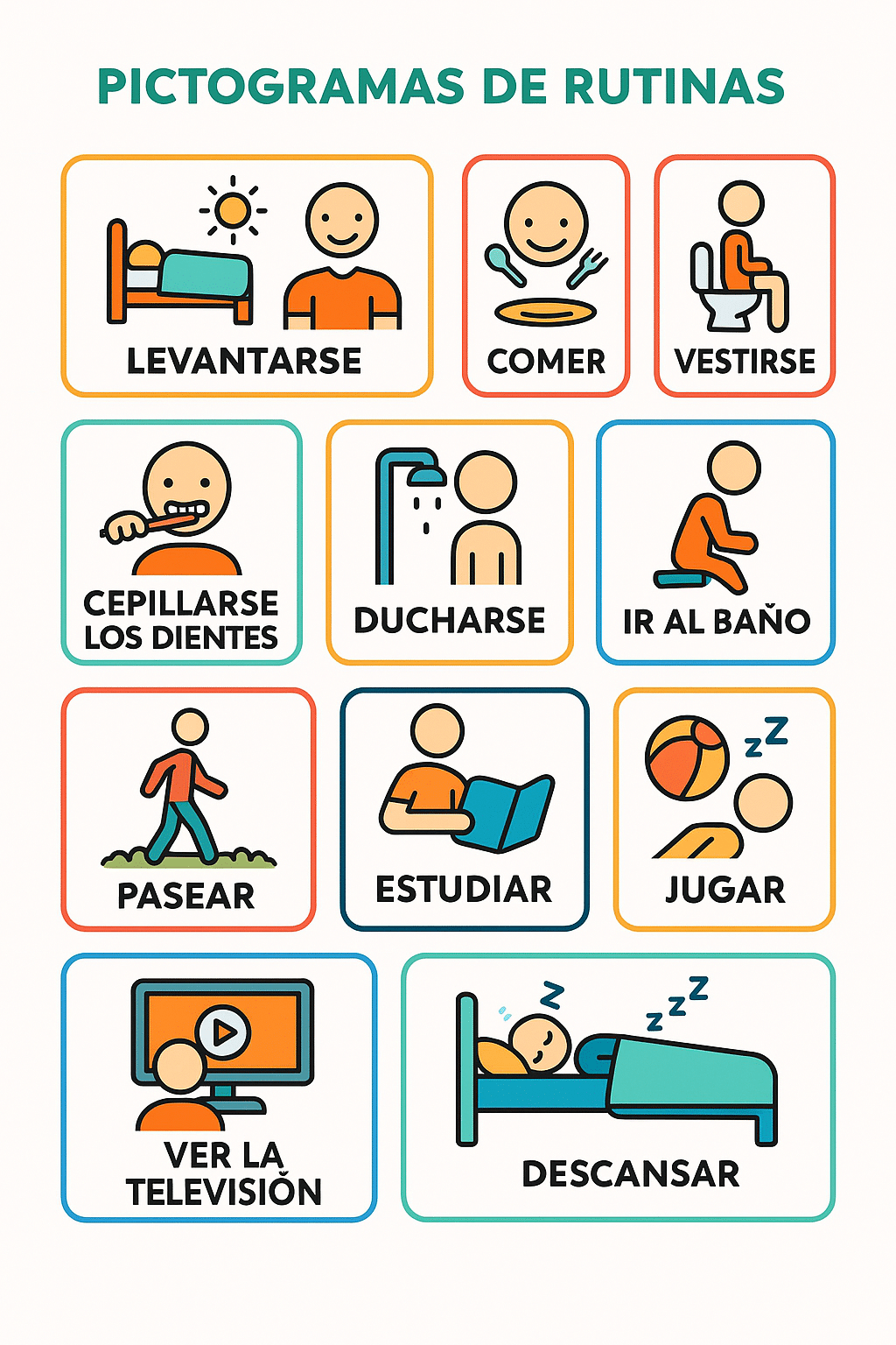 Pictogramas de rutinas