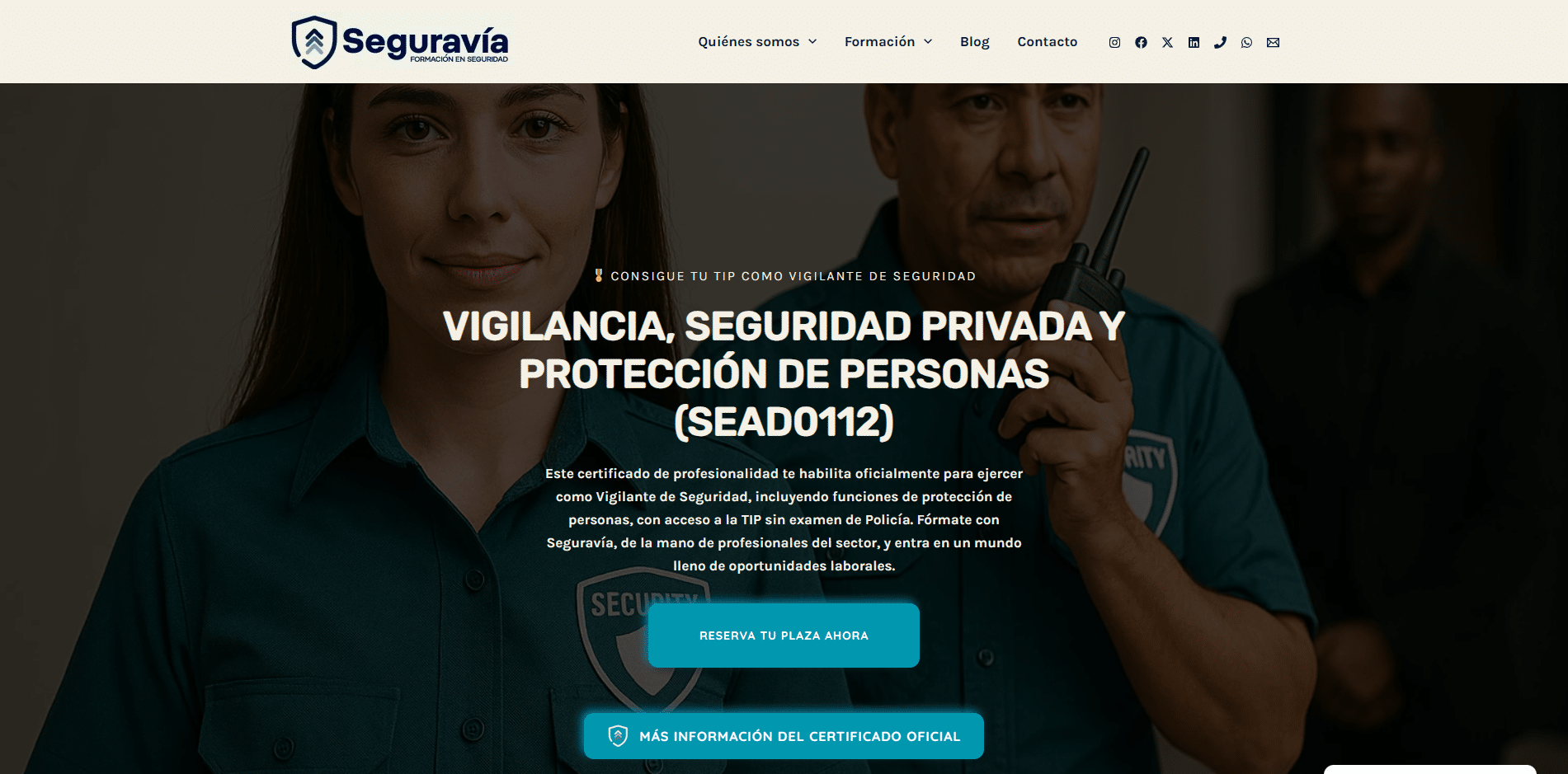 Formación SEAD0112 en Seguravía, centro homologado